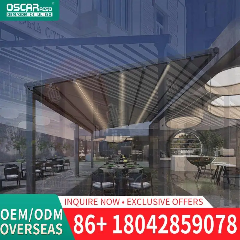 

Уличная электронная ПВХ-пергола для окна: всепогодная, стильная, идеальна для двора, патио, сада, выдвижная