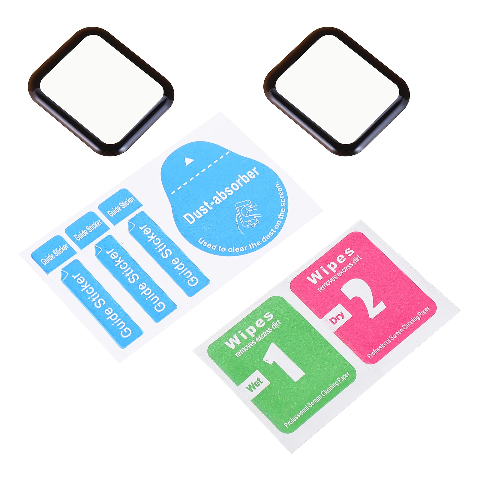 

2Pcs Watch Tempered Glass Films Full Cover Scratch Resistant Protector Lightweight Precise Cutout Design Compatible with Smart