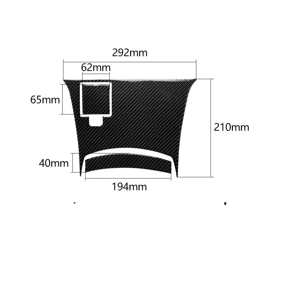 Carbon Fiber Rear Center Console Panel Cover Sticker Gear Shift For 350Z 06-09