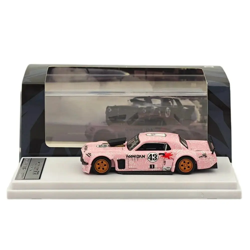 SW 1:64 1965 Mustang Hoonicorn RTR #43 Coupe Sports Diecast Models Car Limited Collection Auto Toys Gift Pink