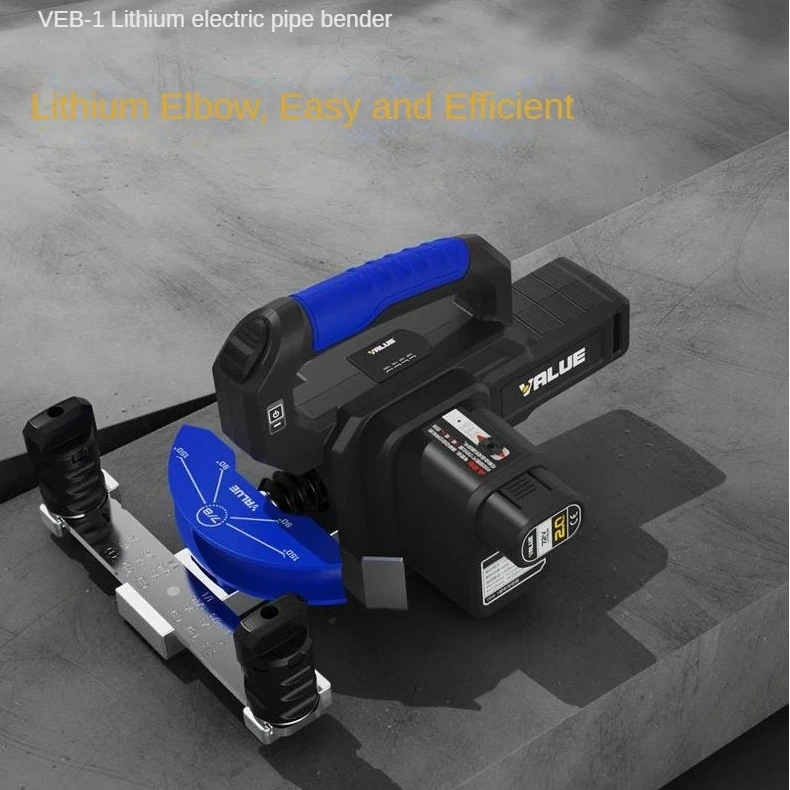 VEB-1 Portable Lithium Battery Combination Pipe Bender 90°Multifunction Copper Air Conditioning Tube Fast Bending Machine 6-22MM