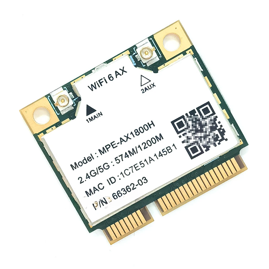 Wifi 6 Dual Band Built-in Bluetooth-compatible 5.2 Wireless Network Card Mini PCI-E Wifi Card MPE-AX1800H 802.11ac 2.4G 5Ghz