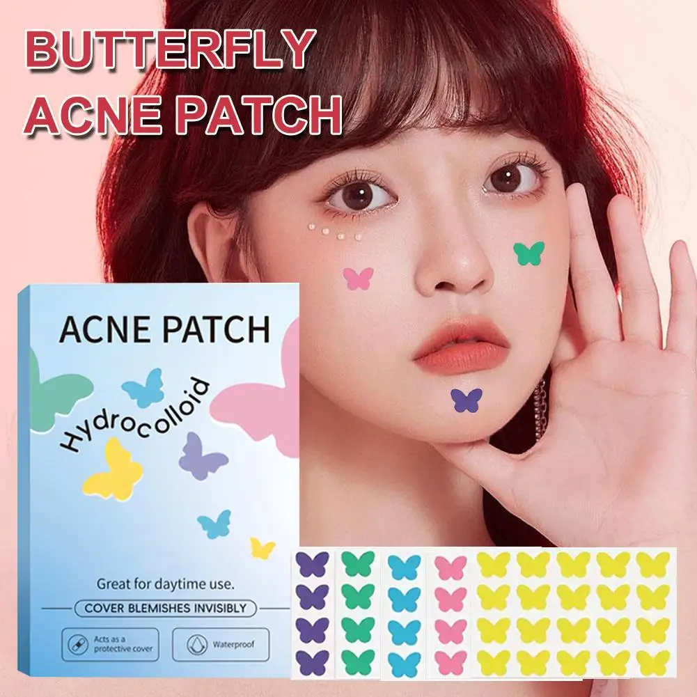 100 قطعة فراشة بثرة التصحيح PE حب الشباب ملصق معتدل غير مزعجة يضيء حب الشباب لبقع الوجه Zits الجمال ماكياج أداة 2026 جديد #1