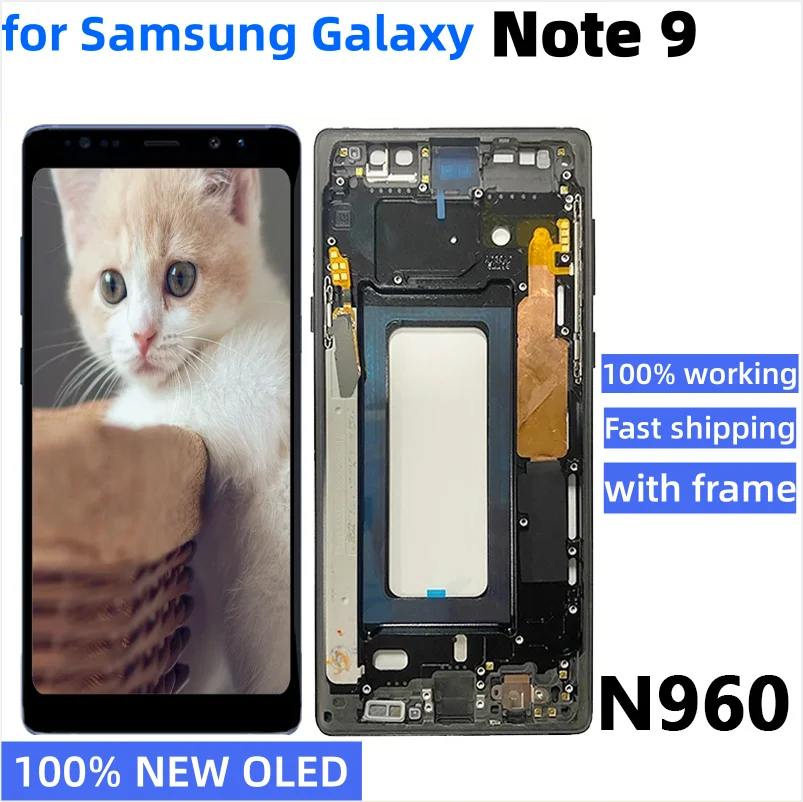 Super OLED Note9 N960 Display For Samsung Galaxy Note 9 N960F N960DS LCD +Touch Screen With Frame Digitizer Replacement