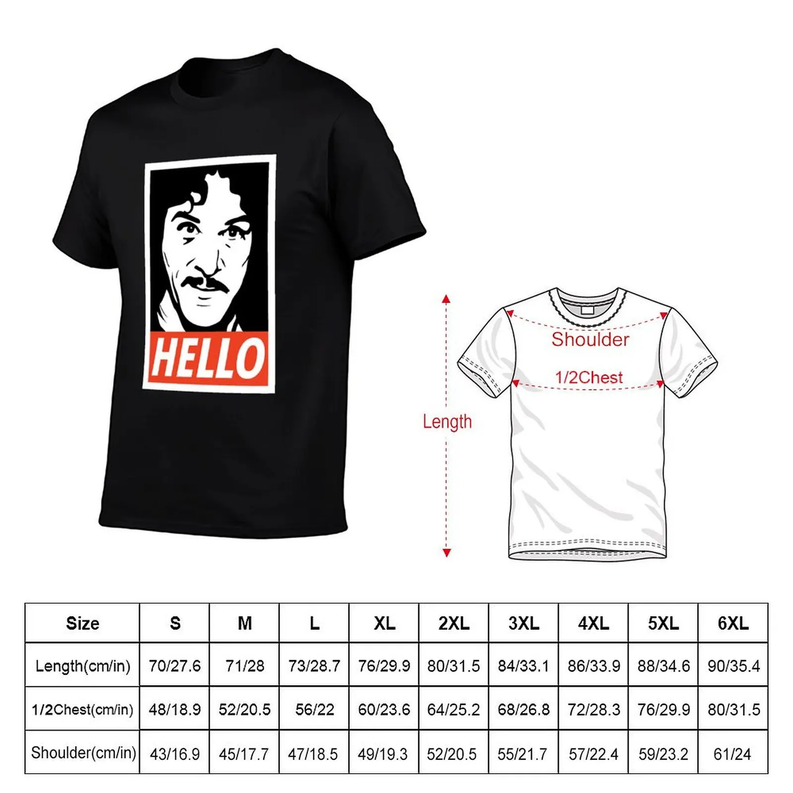 Hello pack cotton graphic shirt Funny t man tshirt shirt cotton t 100% T-Shirt Montoya Inigo