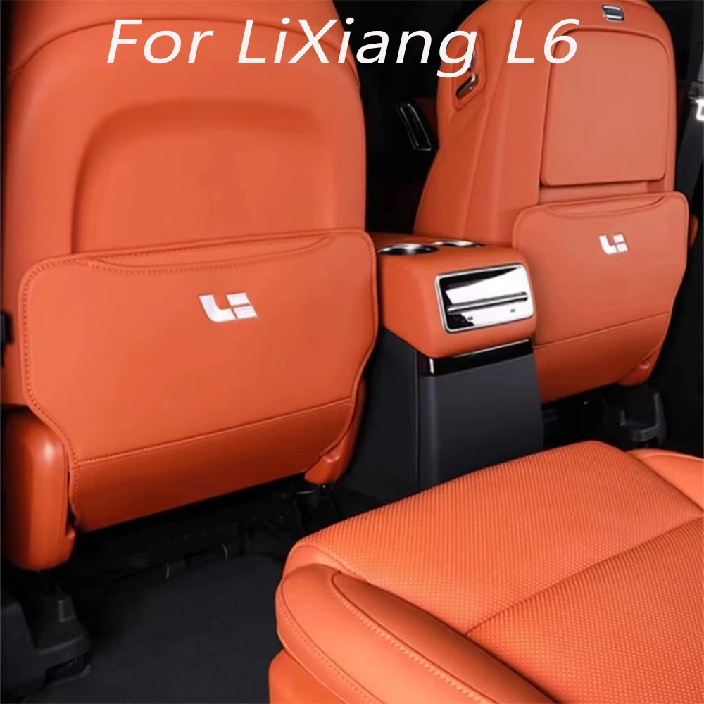 

For LiXiang L6 2024 Rear backrest seat anti kick pad leather protective pad car interior modification