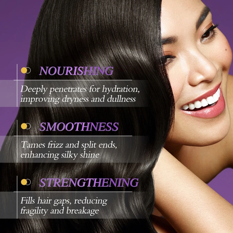 Keratin Hair Mask Magical 5 Second Repair Damage Frizzy Soft Smooth Shiny Hair Deep Moisturize Hair Treat Repair Hair Care Mask