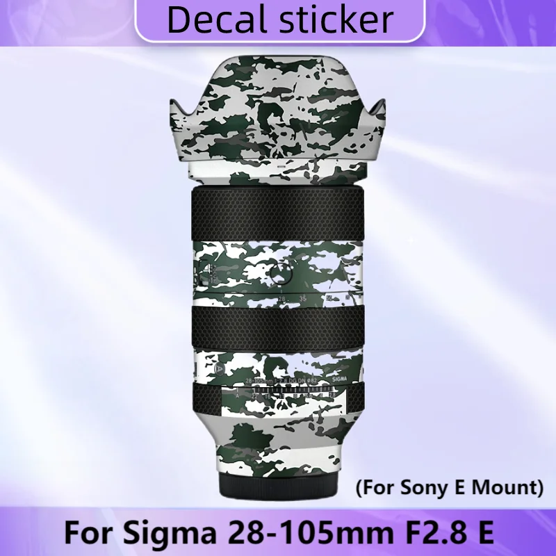 Decal Skin For Sigma 28-105 f2.8 E Mount Lens Sticker 28-105mm DG DN For Sony Lens Skin 28-105f2.8 Wrap 28105 f2.8 Cover Film