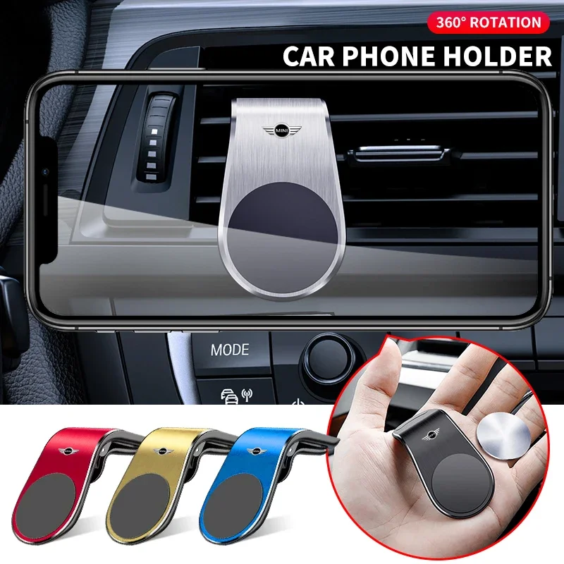 Magnetic Car Phone Holder Stand Air Vent Smartphone Car Bracket For Mini Cooper One Clubman R50 R53 R56 R60 F55 F56 R57 R58 R59