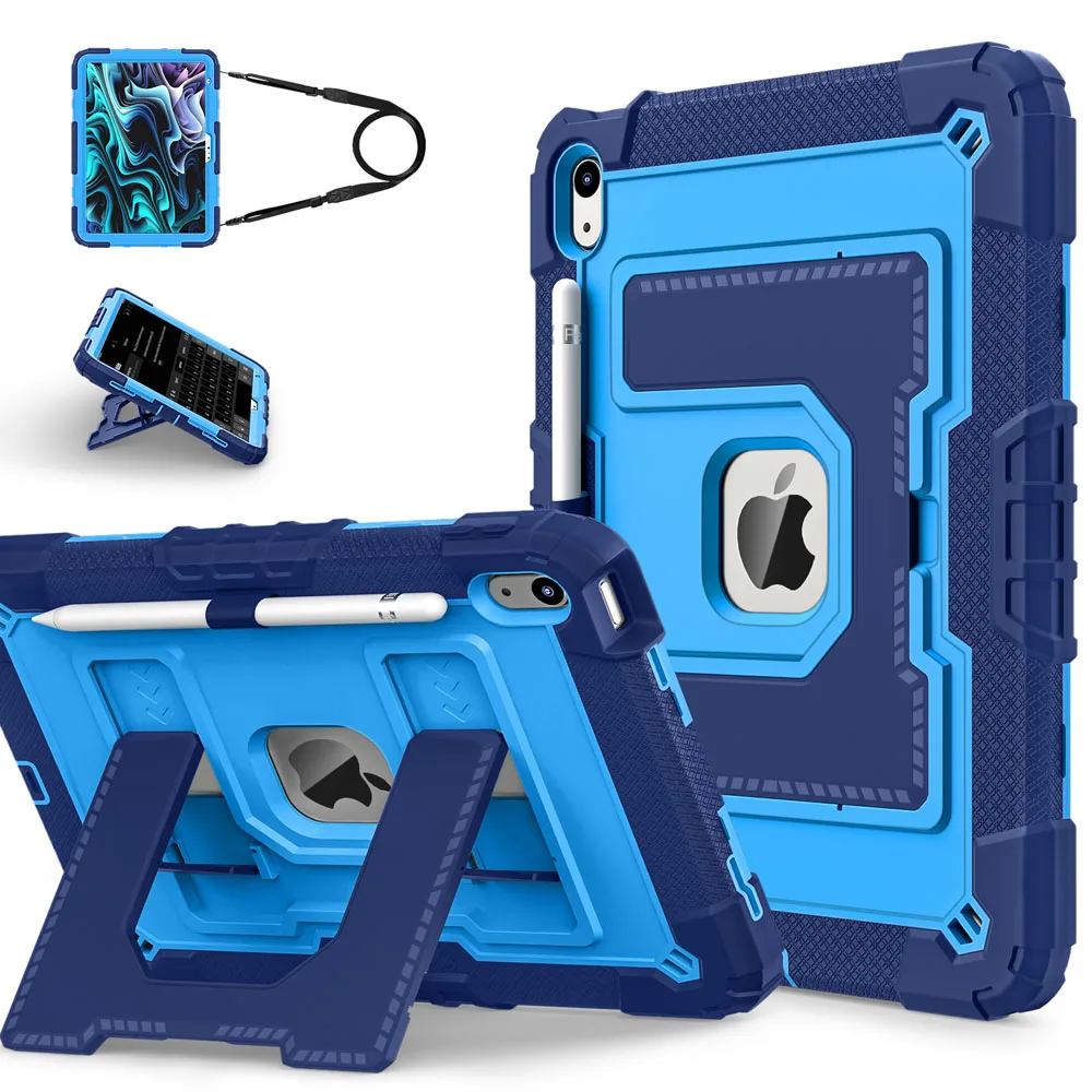 

Shockproof Case for iPad A16 11th Gen 2025&10th Gen 2022 10.9" Multi-Viewing Stand Cover Four Corner Anti-Drop Protective Shell