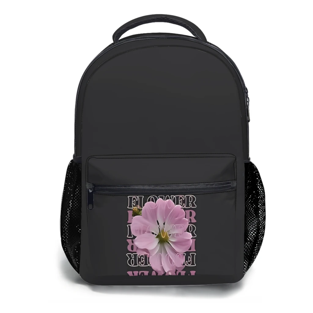 Mochila escolar de flores para niños, gran capacidad, dibujos animados