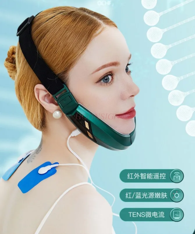 Slimming, lifting, tightening, and facial beauty instrument for dual chin masseter elimination