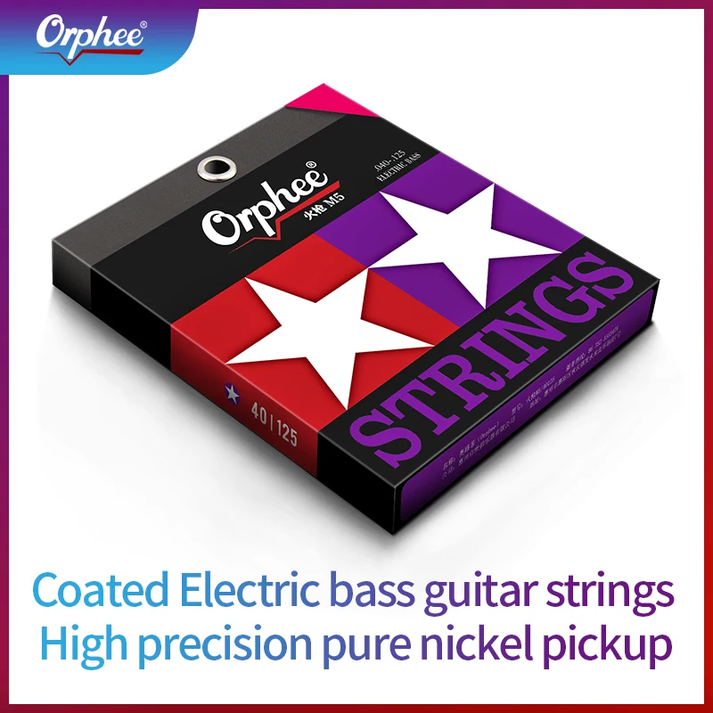 Orphee Electric Bass Guitar Strings High Carbon Steel Hexagonal Core Nickel Plated Wound Guitarra Guitar Parts & Accessories