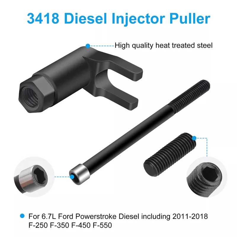 

Инструмент для снятия топливной форсунки 3418 для Ford 6,7L Powerstroke Diesel F-250 F-350 F-450 F-550 2011-2018, автомобильные аксессуары, замена