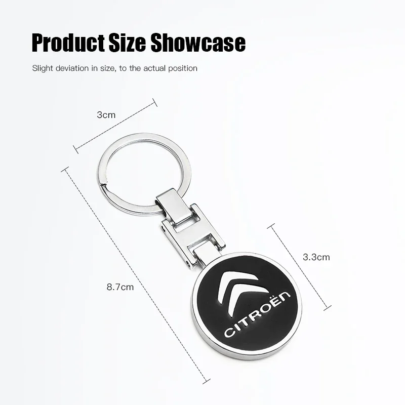 Car Stickers Zinc Alloy Key Ring Keychain Car Logo Accessories For Citroen C1 DS3 C2 C3 Vts C4 Saxo C4L C5 C6 C8 Xsara C3-XR Pic - view 2