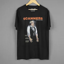 Scanners T-Shirt David Cronenberg Horror Movie Videodrome Prince of Darkness Men's Clothing Short Sleeve Cotton Summer Shirt