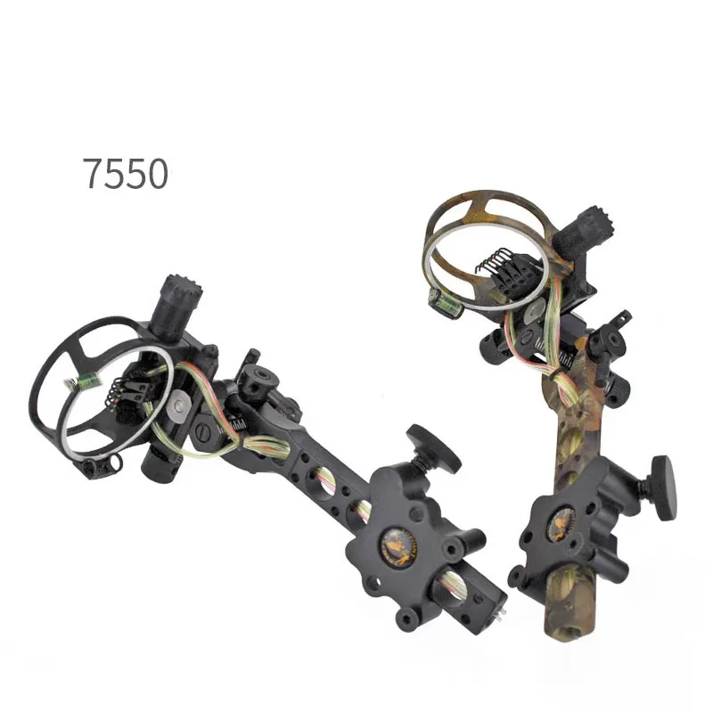 

TOPOINT Archery 5 Pin Adjustable Bow Sight Scope 0.019"Fiber Optic Light Bubble Level Compound Bow Hunting Shooting Accessories