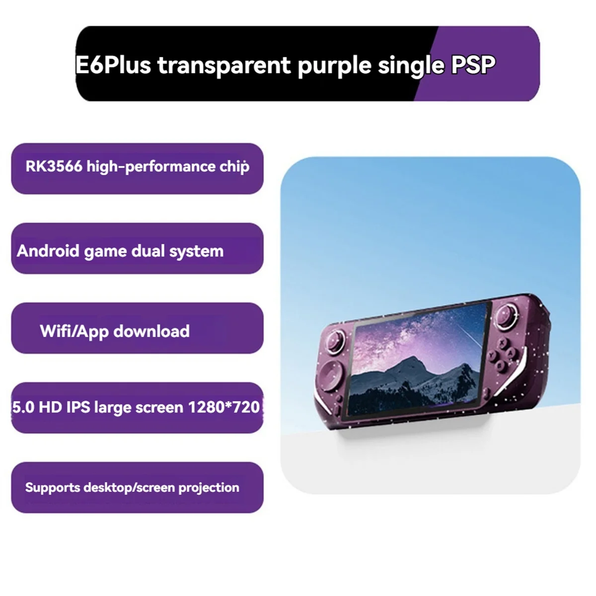 BNVN-E6plus آلة ألعاب Rk3566 ثنائية النظام 5.0 HD Ips شاشة كبيرة مع تعمل باللمس تدعم عرض واي فاي