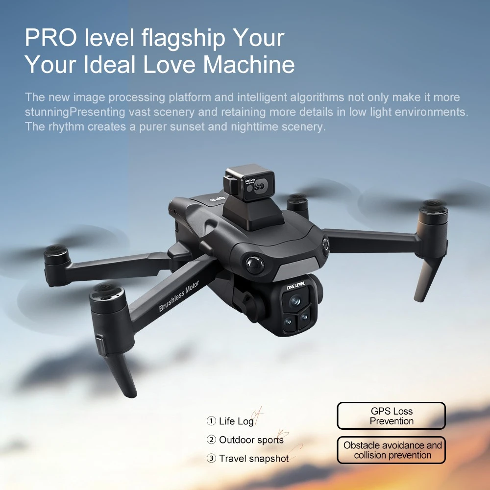 OriginalA1R Drone GPS 8K HD 5G WIFI FPV Foldable Quadcopter Brushless Motor Laser Obstacle Avoidance Large Screen Remote Control