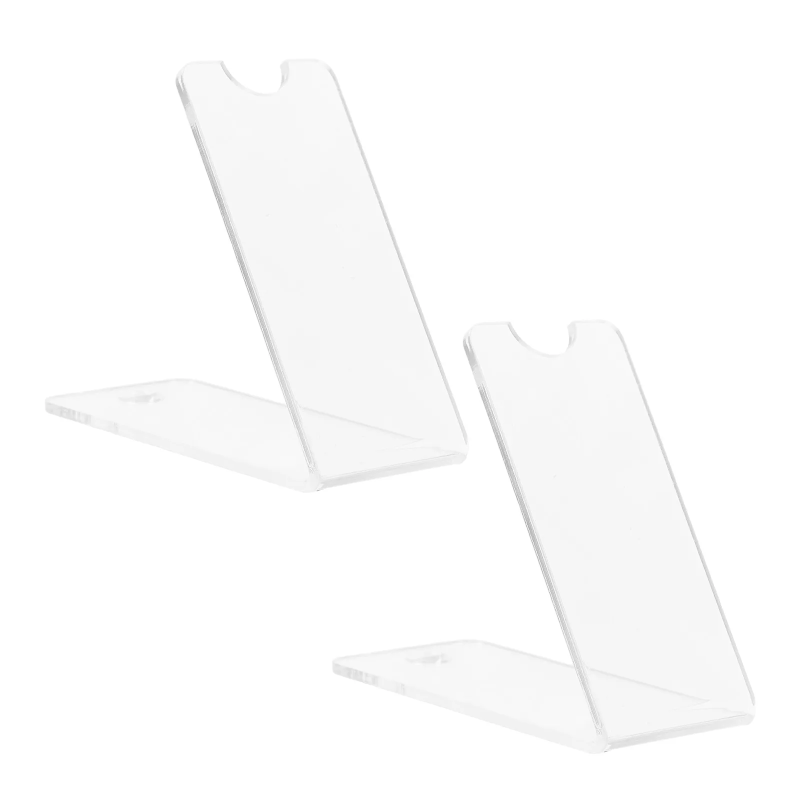 2Pcs Acrylic Pen Display Stand Clear Transparent Holder for Desk Office Pencil Makeup Brush Organizer Compact Design