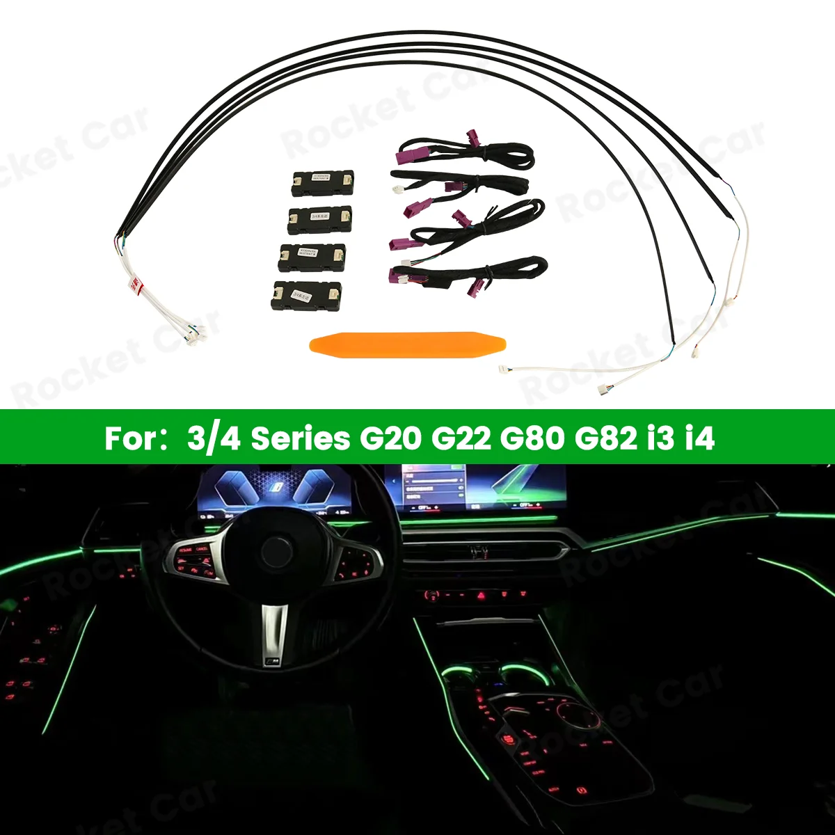 

11 Colour Ambient Lights For BMW G20 G21 G22 G26 G80 G82 M3 M4 New 2/3/4 Series Car LED Door Auto Interior Decorative Lamp Refit