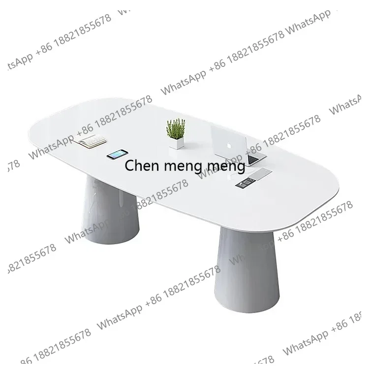 D80 Modern White Negotiation Training Conference Table Desk Luxury Meeting Tables Conference Room Office Furniture - view 5