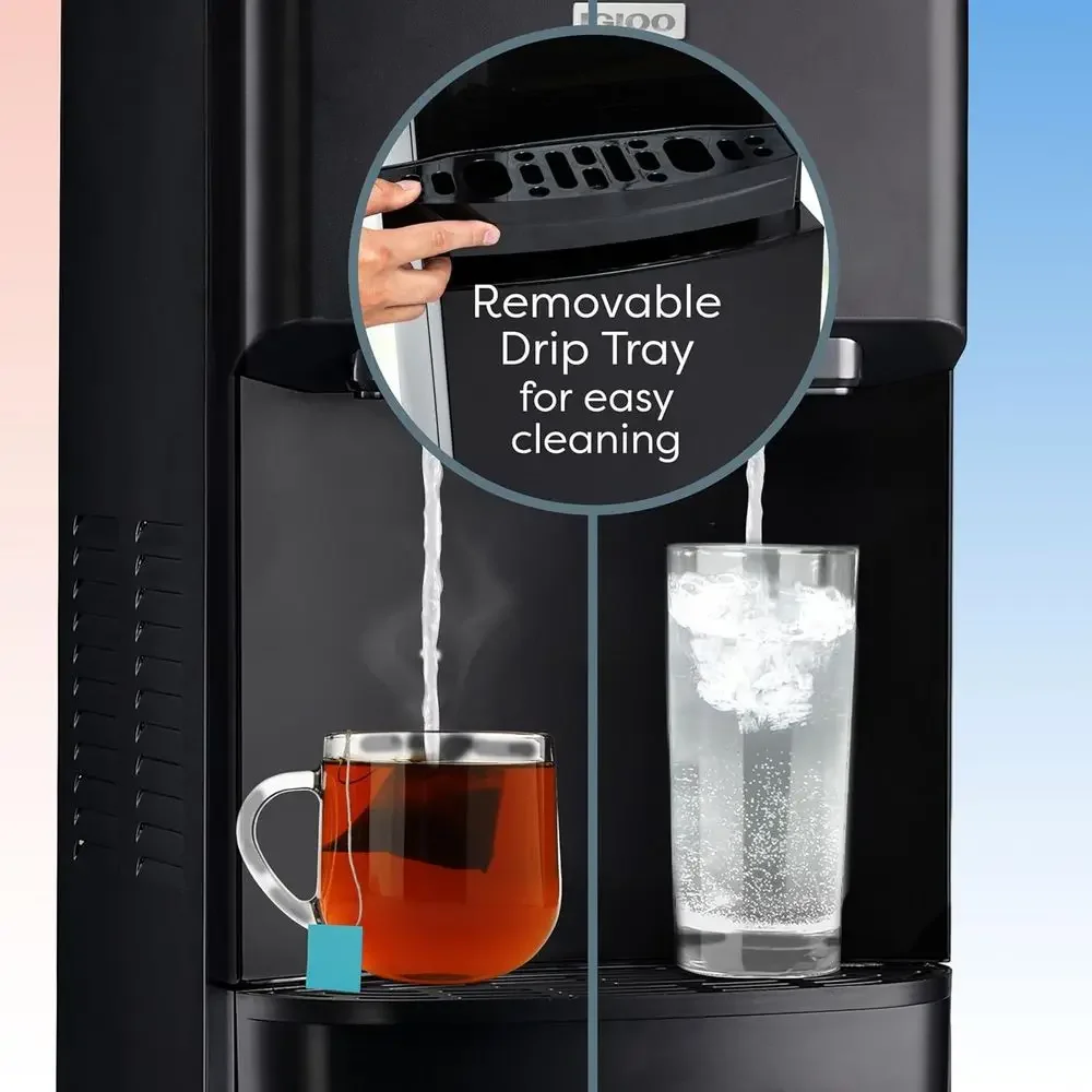 Black Bottom-Loading Water Cooler with Temperature Control for 3-5 Gallon Bottles, Child Safety Lock, Ideal for Home and Office view 6