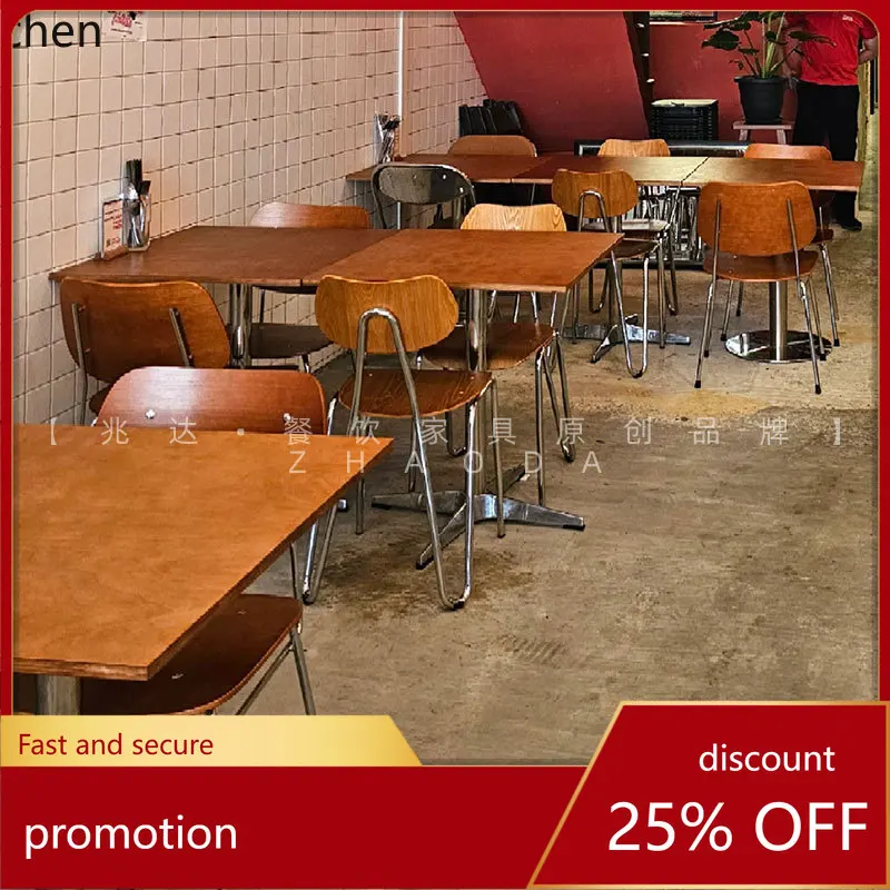 

ZML Table and Chair Cafe Dining Minimalist Table Baking Shop Dining Table and Chair