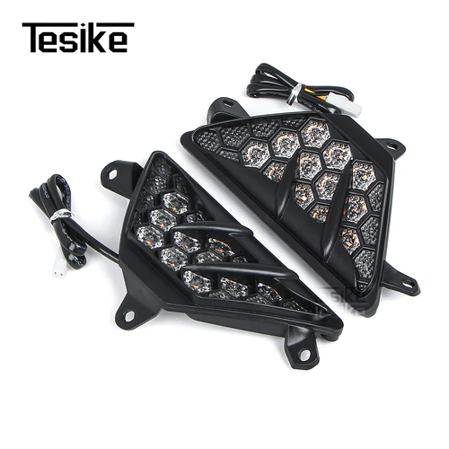 Imagen 2 del producto Luz indicadora intermitente para motocicleta Kawasaki ZX-6 ZX-6R Ninja 300 400 650 1000 nuevas luces de giro delanteras lámpara de giro