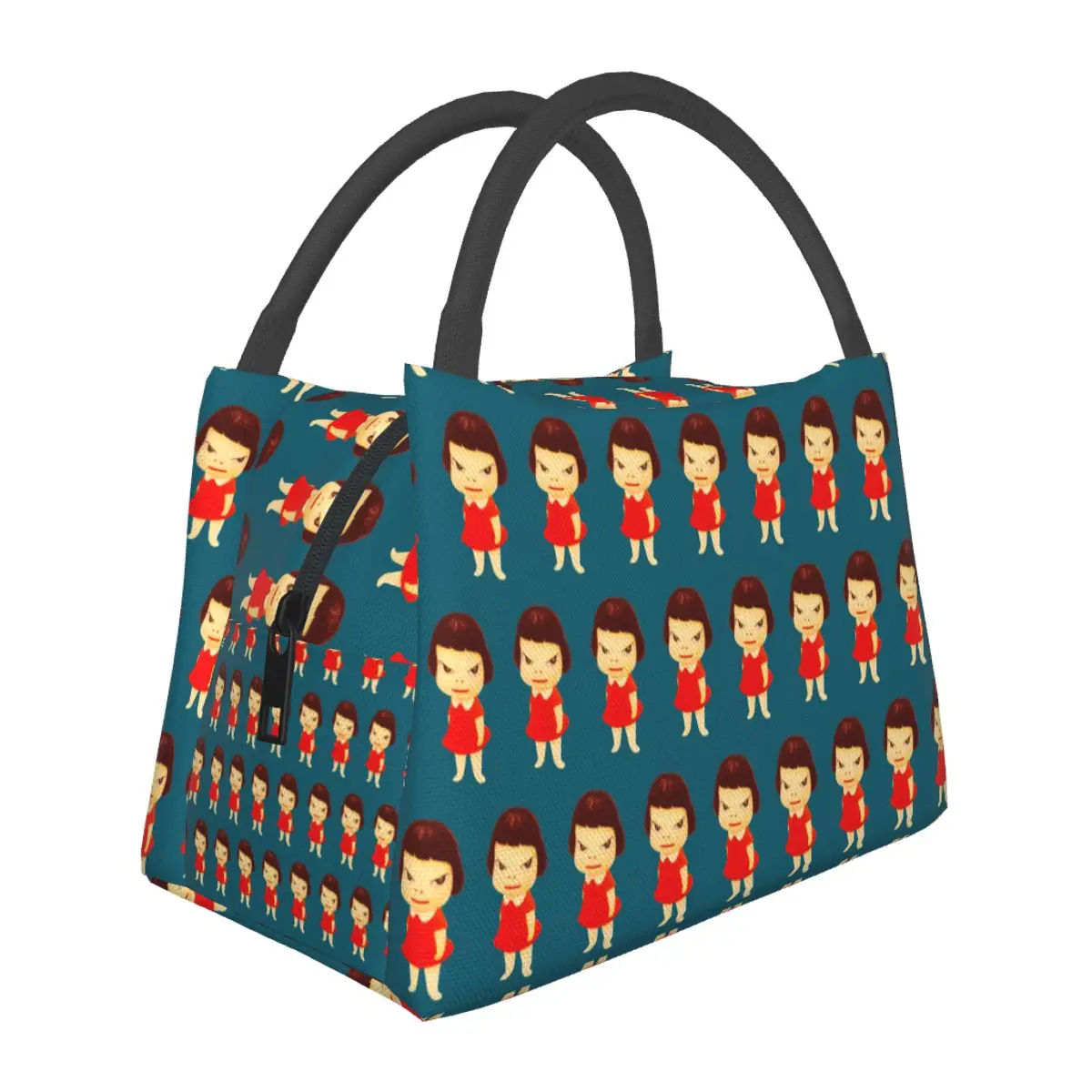 Yoshitomo Nara Lightweight Handheld Insulated Lunch Bag Aluminum Foil Liner for Adults Students Travel Picnic