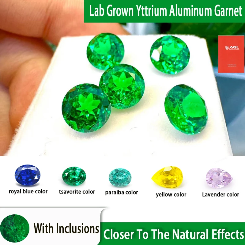 

Cadermay Лаванда Цуворит Параиба Цвет Лаборатория выращенный Yttrium Алюминий Гранат Свободный Камень YAG Драгоценный Камень Для Изготовления Ювелирных Изделий DIY