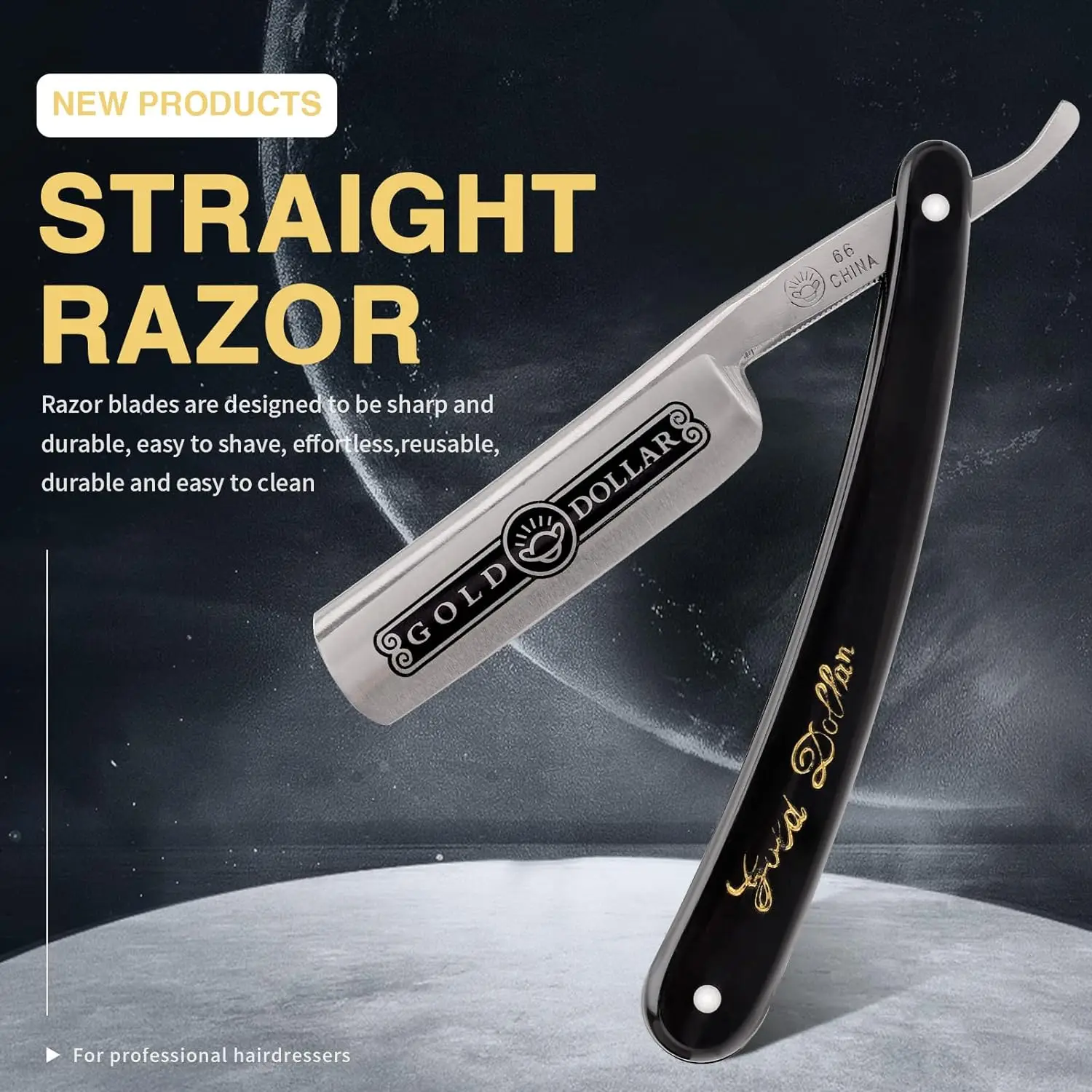 Salon Manual Stainless Steel Shaving Razor Men Folding Straight Edge Beard Razor Professional Barber Shaver Hair Removal Tools