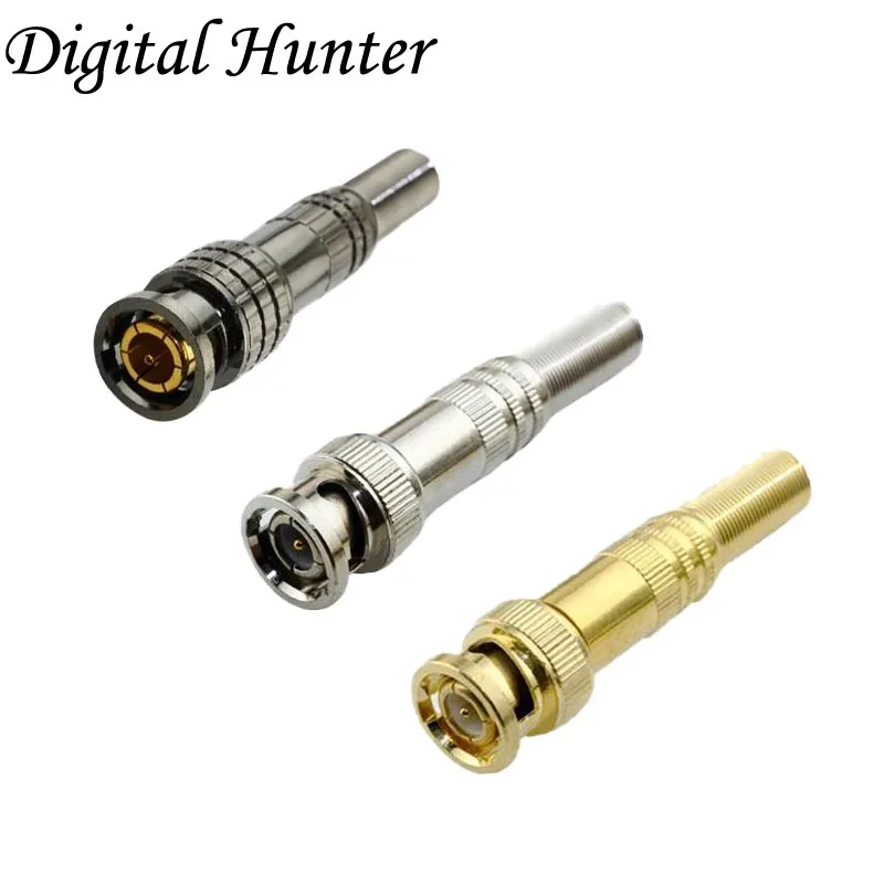 2Pc Twist Veer Rg59/Rg6 Coaxiale Bnc Mannelijke Connector Jack Plug Voor Cctv Camera