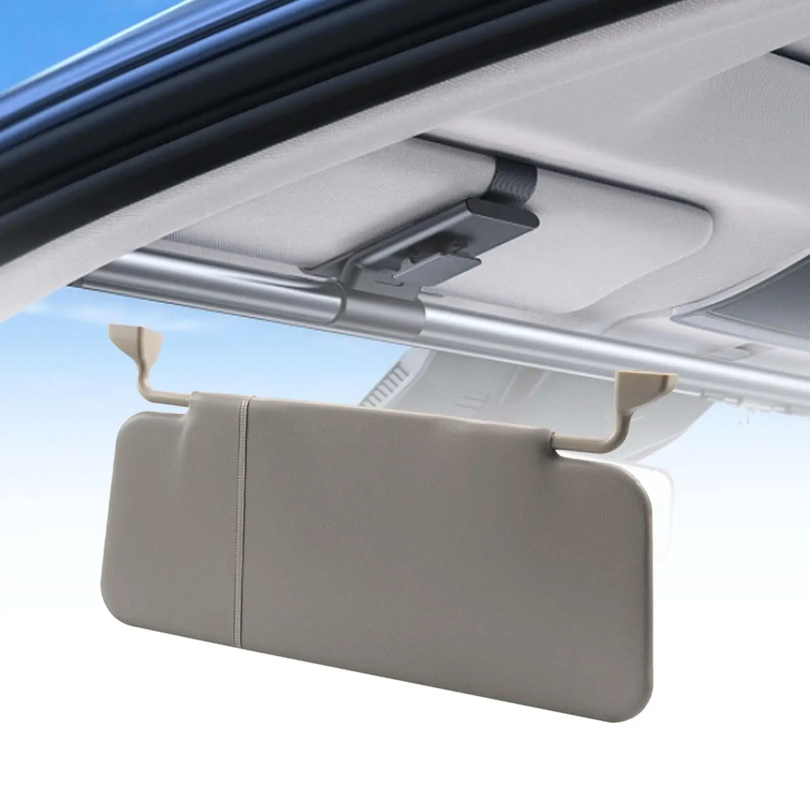 Replacement Sun Visor Shield Gray for Construction Vehicles Professional Good Performance 15x6.5inch Repairing Accessory