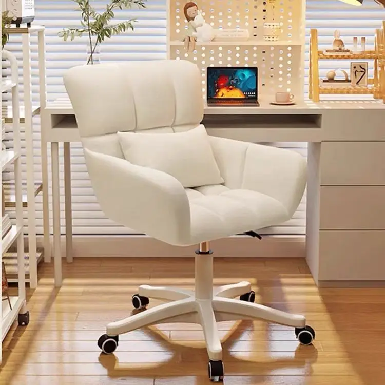 The chair is comfortable and sedentary, computer chair, desk chair, study home office chair, girls\' bedroom makeup chair