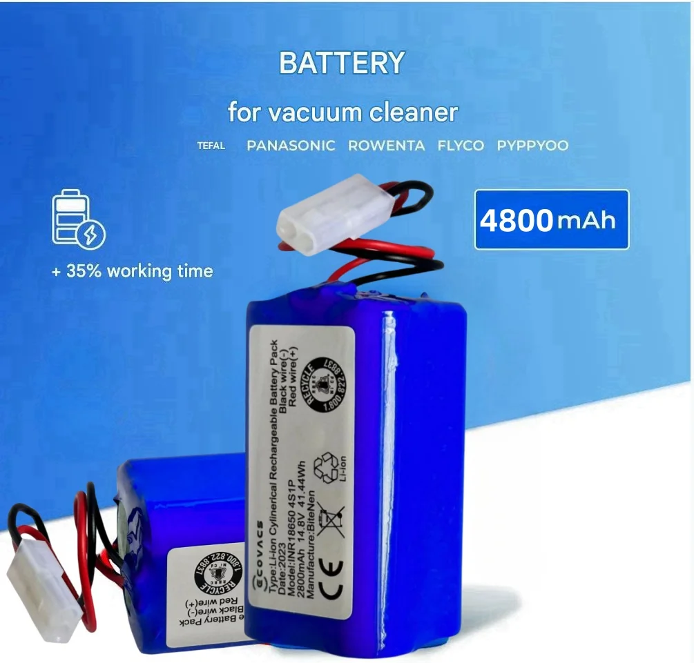 18650 Battery Pack 14.4V 4800mAh Li-ion Battery for Xiaomi G1 Mi Essential MJSTG1 Robot Vacuum Cleaner