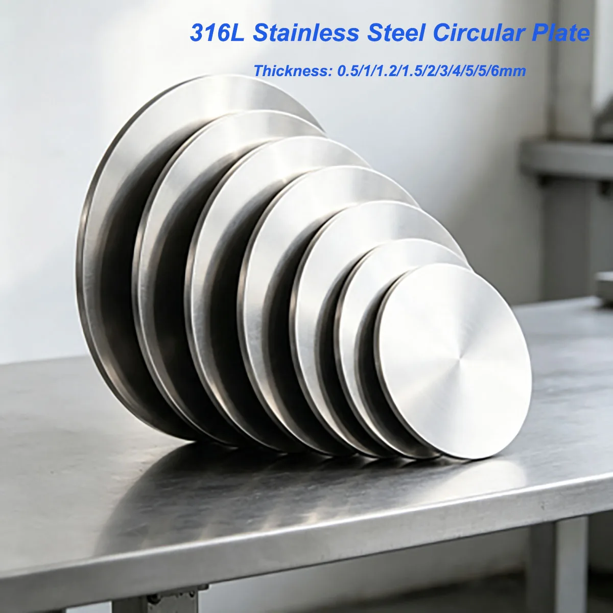 Thickness0.5/1/1.2/1.5/2/3/4/5/6/8mm 316L Stainless Steel Plate Round Steel Plate