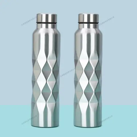 1/2/3 st 1000 ml rostfritt stål sportvattenflaskor enkelskiktade robusta vattenkoppar metallkolv dricksglas för camping sport gym 6 best sales vattenflaska i rostfritt stål 1000ml - №6