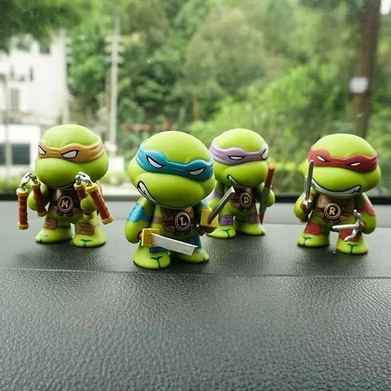 TMNT Teenage Mutant Ninja Turtles Q Figure Leonardo Raphael Michelangelo Donatello Collectible Car Dashboard Ornament Desk Gift - view 2