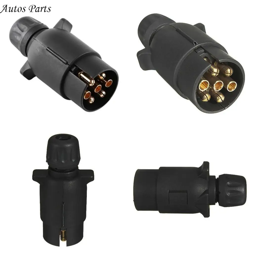 

57BA 7 Pin 12V Plug Adapter European Car Trailer Connector Towbar Towing Waterproof