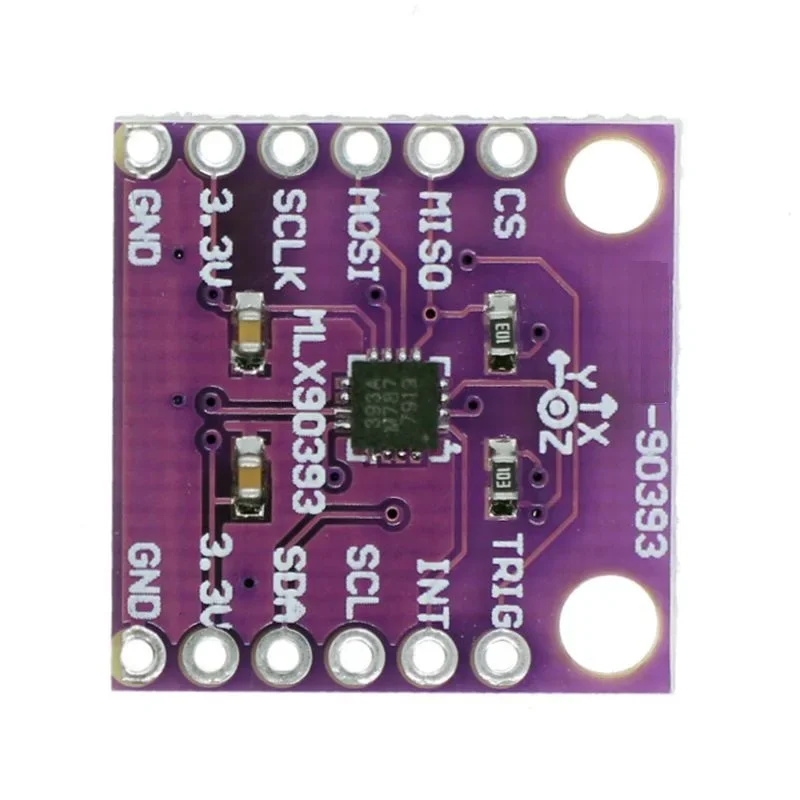 1PCS MLX90393 three digital Hall sensors 3D position of the rotational angular displacement Sensor Board Contactless NEW