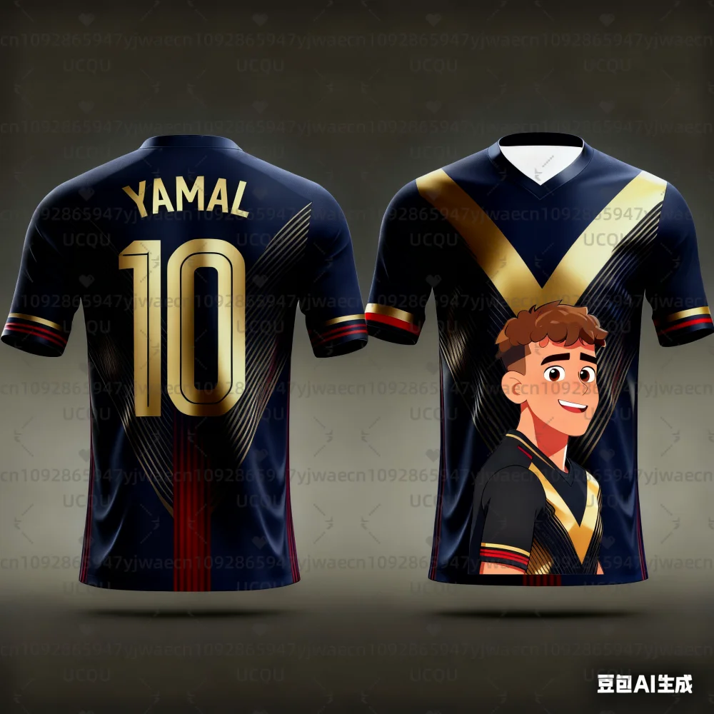 

Футбольный трикотаж с 3d принтом No 10 YAMAL для мальчиков и девочек, тренировочная женская спортивная дышащая мужская футболка с короткими рукавами