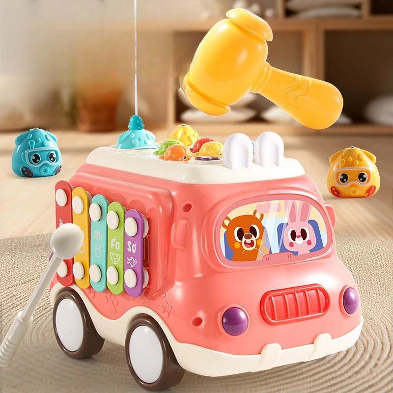 ألعاب صوتية للأطفال التعليم المبكر، حافلة موسيقية متعددة الوظائف، لغز البيانو، لعبة تفاعلية بين الوالدين والطفل، لعبة أطفال