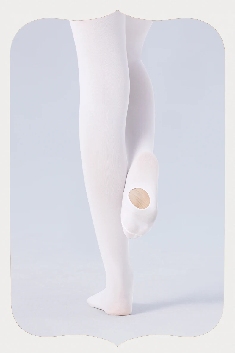 Mädchen und Damen Konvertierbare Ballettstrumpfhose aus Mikrofaser, Nahtlose Erwachsenen-Ballettstrumpfhose 60D mit Löchern – Detail 10