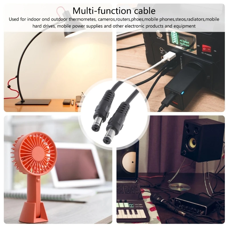 090F DC5.5x2,1 мм кабель сплиттера от 18Awg, у мужчин до двух мужчин 5,5 ммх2,1 мм для светодиодных, камеры видеонаблюдения с