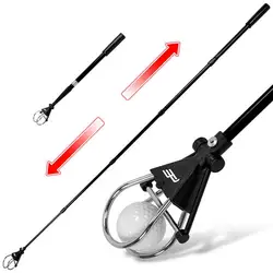 Golf Ball Retriever Telescopic Aluminum Golf Ball Picker Water Golf Ball Extendable Pick Up Retriever Grabber Claw Sucker Tool