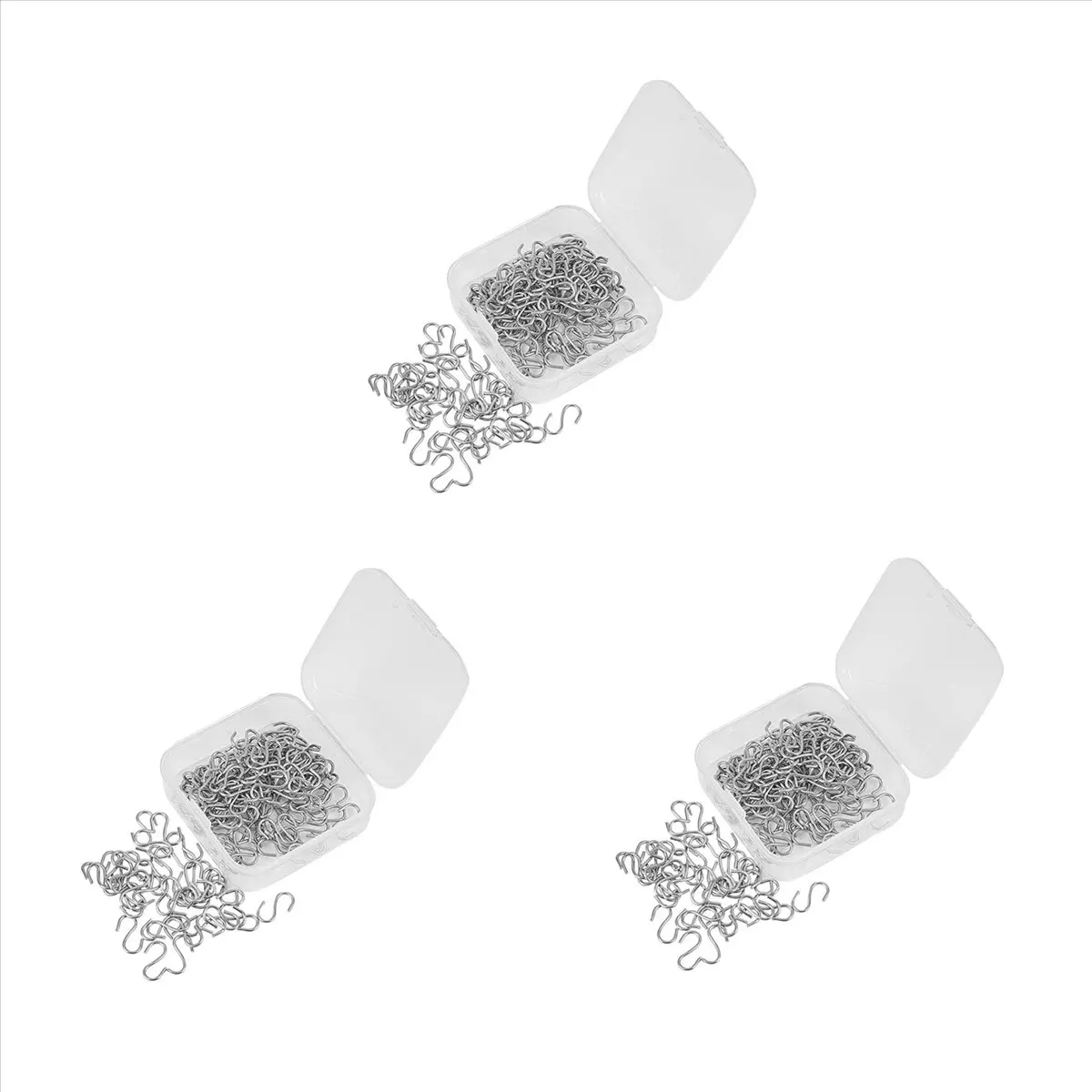 M09K 450 Pieces Mini S Hooks Connectors Metal S-Shaped Wire Hook Hangers for DIY Crafts, Hanging Jewelry, Key Chain and Tags