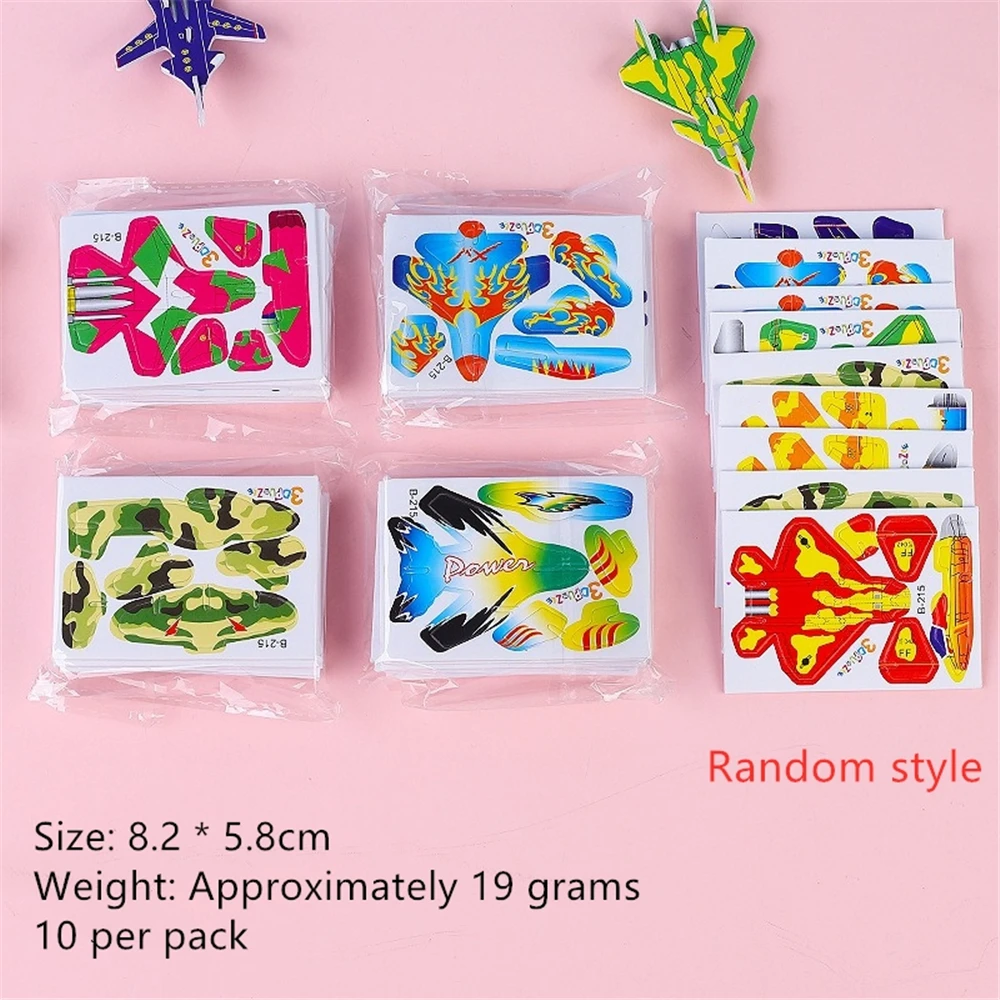 Children's Handmade DIY Puzzle Toys Paper puzzles Three-dimensional Airplanes Parent-child Assembly Early Education Gifts