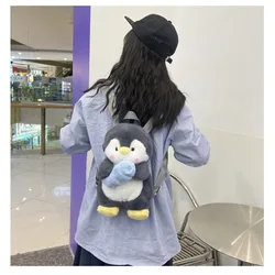 New Cute Plush Toy Trendy Cartoon Penguin Backpack Girls Students Plush Animal Shoulder Bag