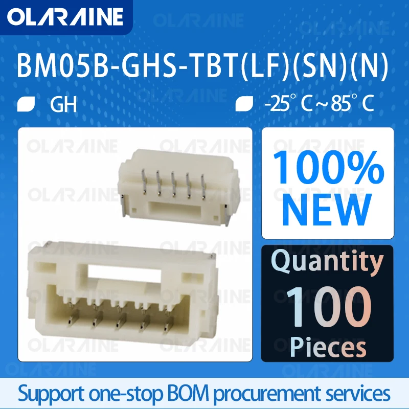 100Pcs BM05B-GHS-TBT(LF)(SN)(N)  Category: Connectors, Interconnects Rectangular connectors Headers, male pins 1A 50V